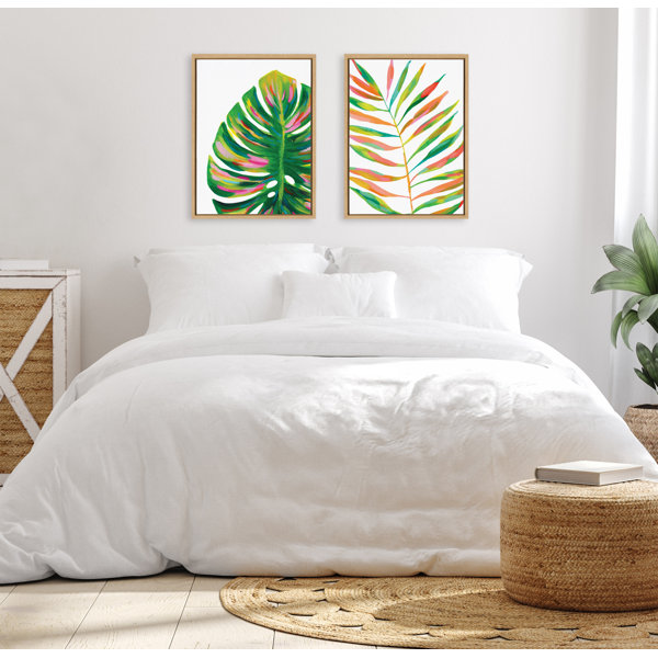 Bay Isle Home Colorful Plant Leaf Wall Art Wayfair